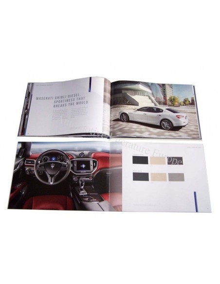 2014 MASERATI GHIBLI HARDCOVER BROCHURE ENGELS