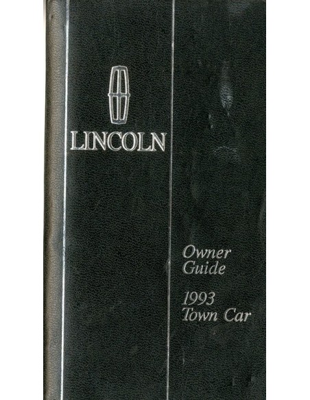 1993 LINCOLN TOWN CAR INSTRUCTIEBOEKJE ENGELS