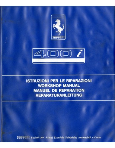 1985 FERRARI 400 I WERKPLAATSHANDBOEK 338/85