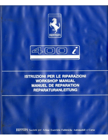 1985 FERRARI 400 I WERKPLAATSHANDBOEK 338/85