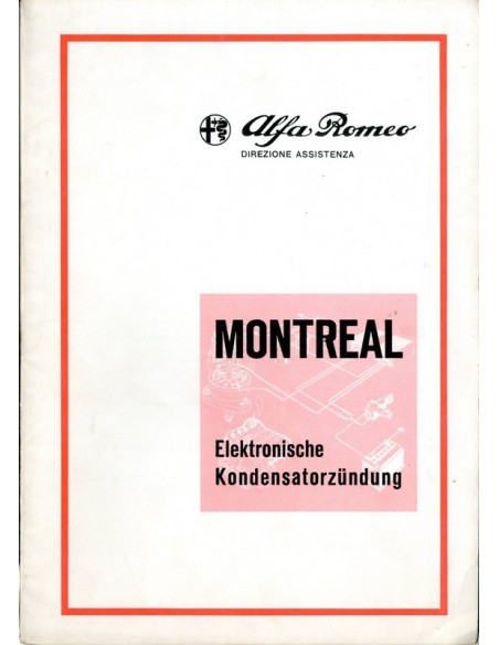 1971 ALFA ROMEO MONTREAL CONDENSATOR ONSTEKEING WERKPLAATSHANDBOEK DUITS