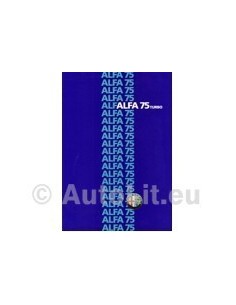 1986 ALFA ROMEO 75 TURBO BROCHURE NEDERLANDS