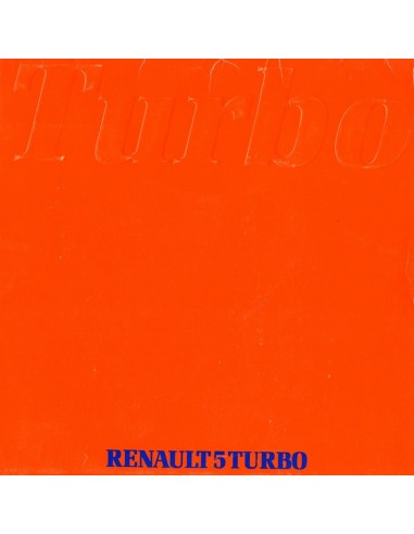 1981 RENAULT 5 TURBO PORTFOLIO BROCHURE NEDERLANDS