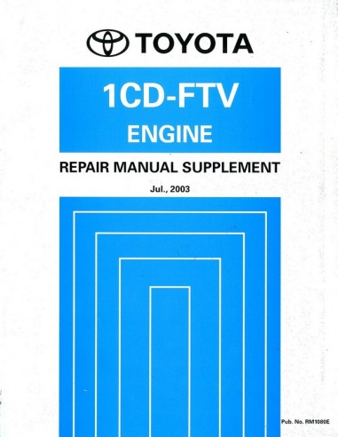 2004 TOYOTA RAV4 1CD-FTV MOTOR WERKPLAATSHANDBOEK ENGELS