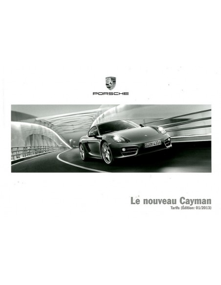 2013 PORSCHE CAYMAN HARDCOVER BROCHURE FRANS