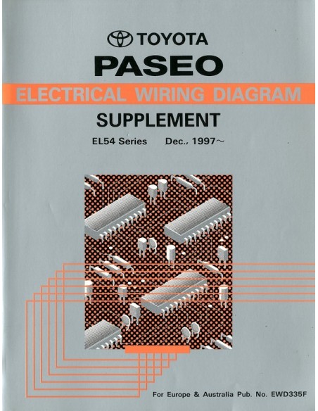 1997 TOYOTA PASEO BIJLAGE ELECTRISCHE SCHEMA'S WERKPLAATSHANDBOEK ENGELS