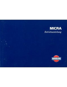 1996 NISSAN MICRA INSTRUCTIEBOEKJE DUITS
