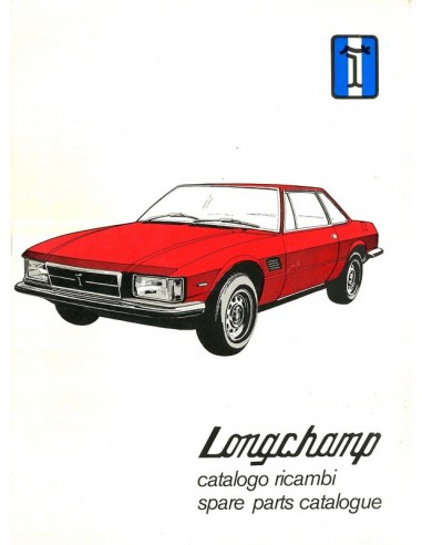 1972 DE TOMASO LONGCHAMP ONDERDELENBOEK ITALIAANS & ENGELS