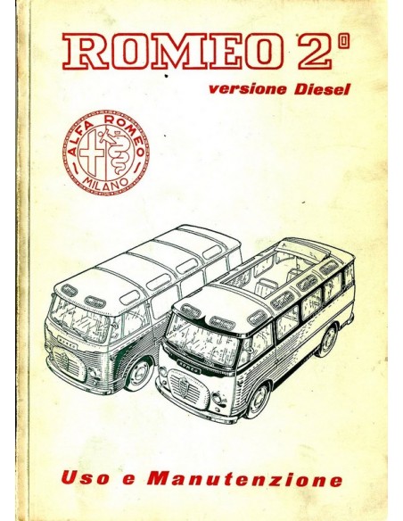 1960 ALFA ROMEO ROMEO 2 DIESEL INSTRUCTIEBOEKJE ITALIAANS