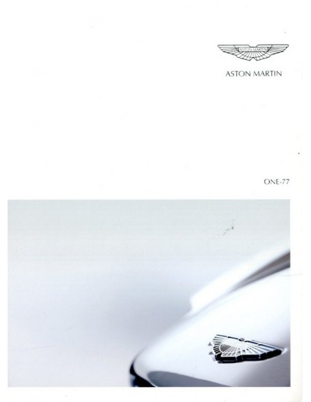 2011 ASTON MARTIN ONE-77 BROCHURE ENGELS