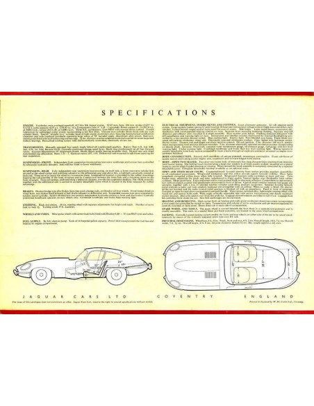 1965 JAGUAR E TYPE 4.2 LITRE BROCHURE ENGELS