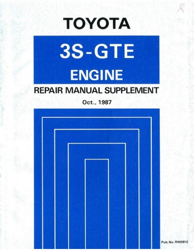 1987 TOYOTA CELICA 4WD 3S-GTE ENGINE REPAIR MANUAL(SUPPLEMENT) ENGLISH