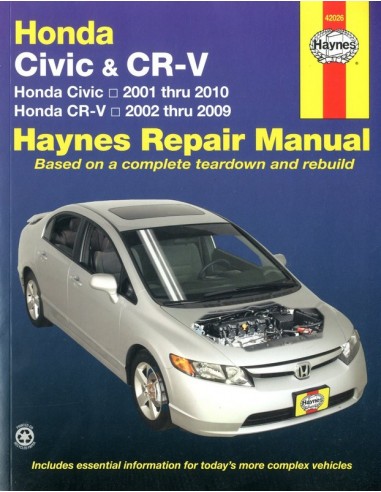 2001 - 2010 HONDA CIVIC & CR-V HAYNES VRAAGBAAK ENGELS