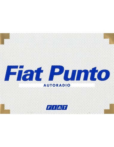 1999 FIAT PUNTO AUTORADIO INSTRUCTIEBOEKJE NEDERLANDS