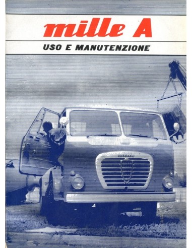 1962 ALFA ROMEO MILLE A INSTRUCTIEBOEKJE ITALIAANS