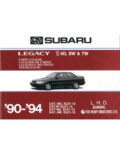 1990 - 1994 SUBARU LEGACY ONDERDELENHANDBOEK