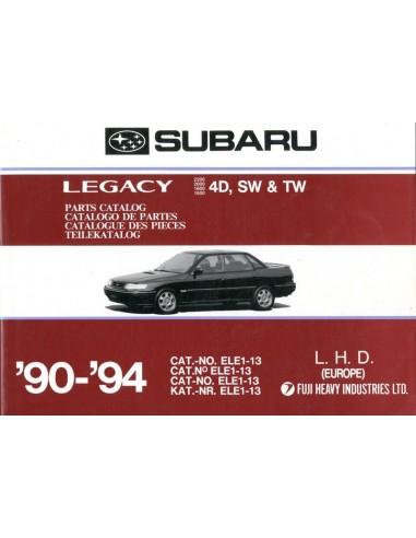 1990 - 1994 SUBARU LEGACY ONDERDELENHANDBOEK
