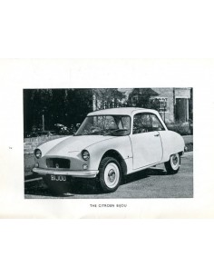 1961 CITROËN BIJOU INSTRUCTIEBOEKJE ENGELS 2