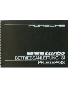 1981 PORSCHE 911 TURBO INSTRUCTIEBOEKJE DUITS