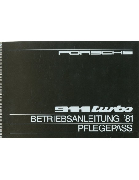 1981 PORSCHE 911 TURBO INSTRUCTIEBOEKJE DUITS
