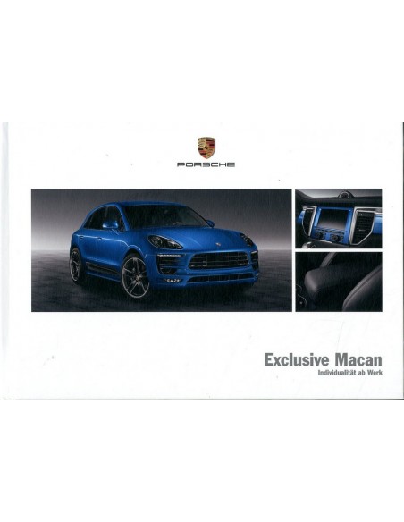 2015 PORSCHE MACAN EXCLUSIVE HARDCOVER BROCHURE DUITS