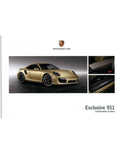 2014 PORSCHE 911 EXCLUSIVE CARRERA HARDCOVER PROSPEKT DEUTSCH