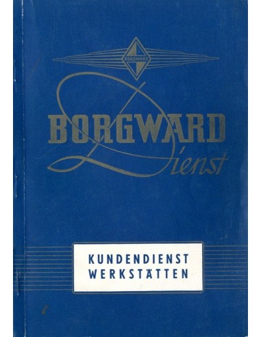 1955 BORGWARD DEALER SERVICE BOEK DUITS