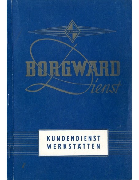 1955 BORGWARD DEALER SERVICE BOEK DUITS