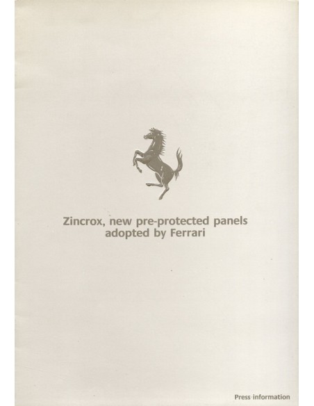 1984 FERRARI 288 GTO PERSMAP ENGELS 305/84 & ZINCROX BROCHURE 306/84