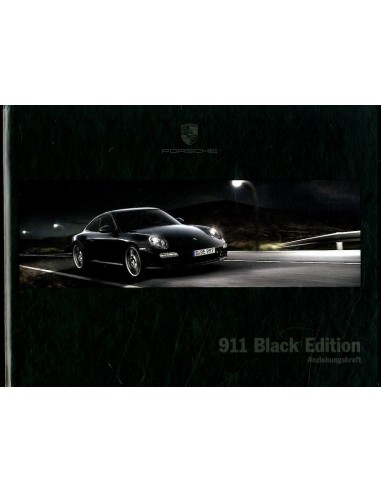 2010 PORSCHE 911 BLACK EDITION HARDCOVER PROSPEKT DEUTSCH