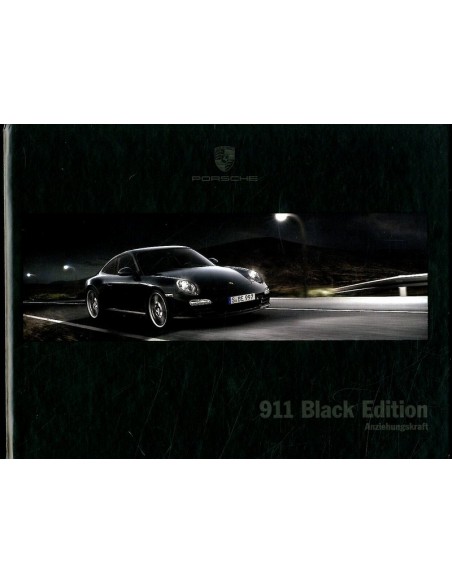 2011 PORSCHE 911 BLACK EDITION HARDCOVER BROCHURE DUITS