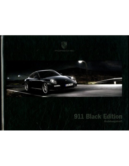 2010 PORSCHE 911 BLACK EDITION HARDCOVER PROSPEKT DEUTSCH