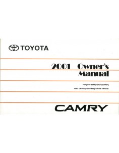 2001 TOYOTA CAMRY INSTRUCTIEBOEKJE ENGELS