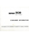 1980 FERRARI 308 GTSi CONSUMER INFORMATION INSTRUCTIEBOEK 185/80