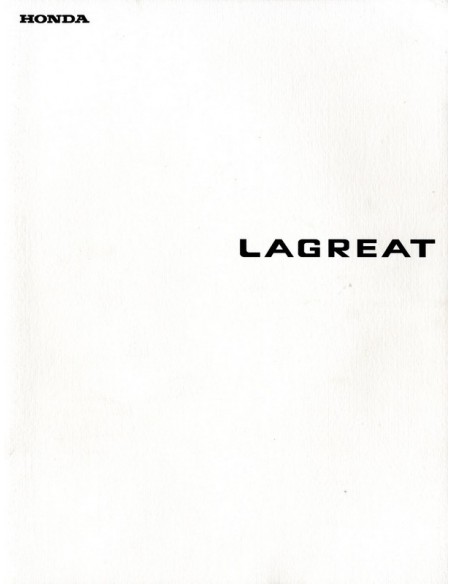 1999 HONDA LAGREAT BROCHURE JAPANS