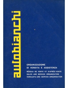1966 AUTOBIANCHI DEALER SERVICE BOEK