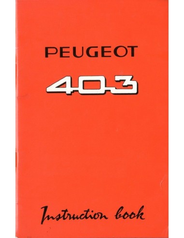 1963 PEUGEOT 403 INSTRUCTIEBOEKJE ENGELS