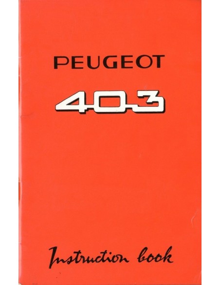 1963 PEUGEOT 403 INSTRUCTIEBOEKJE ENGELS