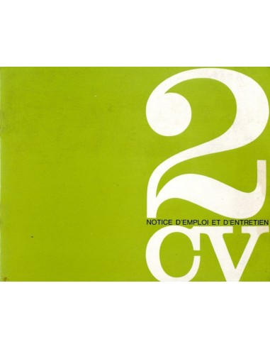 1964 CITROEN 2CV INSTRUCTIEBOEKJE FRANS