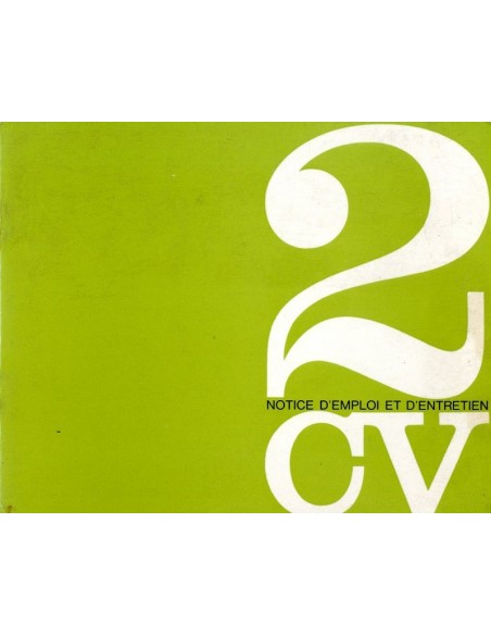 1964 CITROEN 2CV INSTRUCTIEBOEKJE FRANS