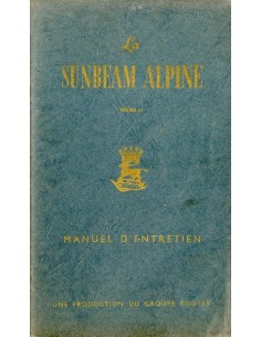 1960 SUNBEAM ALPINE SERIE II INSTRUCTIEBOEKJE FRANS