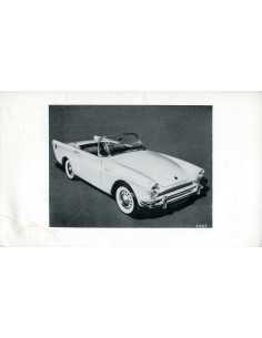 1960 SUNBEAM ALPINE SERIE II INSTRUCTIEBOEKJE FRANS 2
