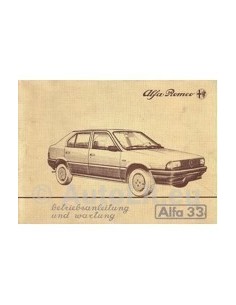 1983 ALFA ROMEO 33 INSTRUCTIEBOEKJE DUITS