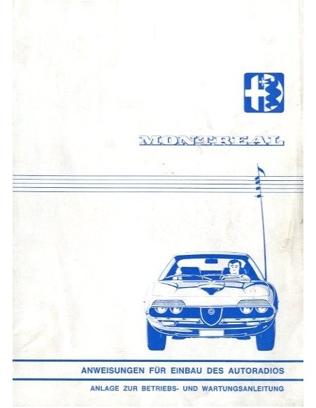 1971 ALFA ROMEO MONTREAL INSTRUCTIEBOEKJE DUITS