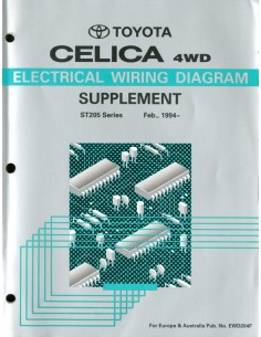 1994 TOYOTA CELICA ELECTRISCHE SCHEMA'S WERKPLAATSHANDBOEK ENGELS FRANS SPAANS