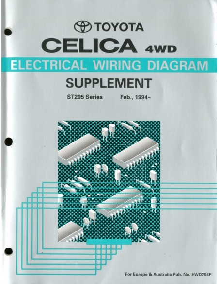1994 TOYOTA CELICA ELECTRISCHE SCHEMA'S WERKPLAATSHANDBOEK ENGELS FRANS SPAANS