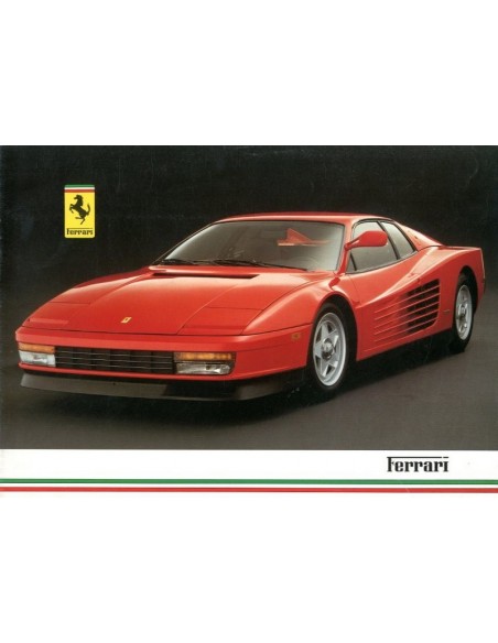 1986 FERRARI PROGRAMMA BROCHURE UK