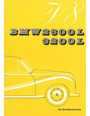 1961 BMW 2600 3200 L V8 BROCHURE DUITS