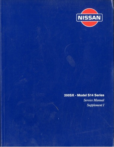 1995 NISSAN 200 SX WERKPLAATSHANDBOEK SUPPLEMENT ENGELS