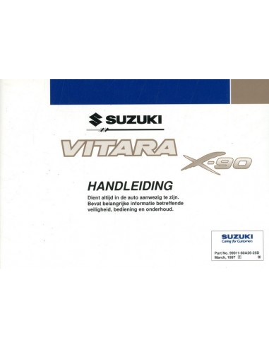 1997 SUZUKI VITARA X-90 INSTRUCTIEBOEKJE NEDERLANDS